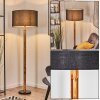Flemming Stehleuchte 50 cm Naturfarben, Schwarz, 1-flammig