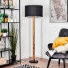 Flemming Stehleuchte 50 cm Naturfarben, Schwarz, 1-flammig