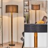 Flemming Stehleuchte 50 cm Braun, Naturfarben, Schwarz, 1-flammig