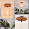 Bassagoda Deckenleuchte 35 cm Naturfarben, Schwarz, 1-flammig