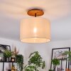 Bassagoda Deckenleuchte 35 cm Naturfarben, Schwarz, 1-flammig
