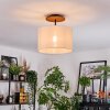 Bassagoda Deckenleuchte 35 cm Naturfarben, Schwarz, 1-flammig