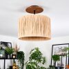 Granja Deckenleuchte 35 cm Naturfarben, Schwarz, 1-flammig