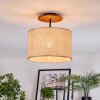 Sabadim Deckenleuchte 35 cm Naturfarben, Schwarz, 1-flammig