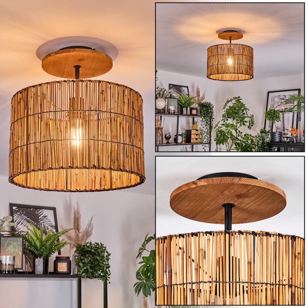Cando Deckenleuchte 35 cm Naturfarben, Schwarz, 1-flammig main product photo