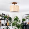 Bongal Deckenleuchte 35 cm Naturfarben, Schwarz, 1-flammig