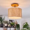 Bongal Deckenleuchte 35 cm Naturfarben, Schwarz, 1-flammig