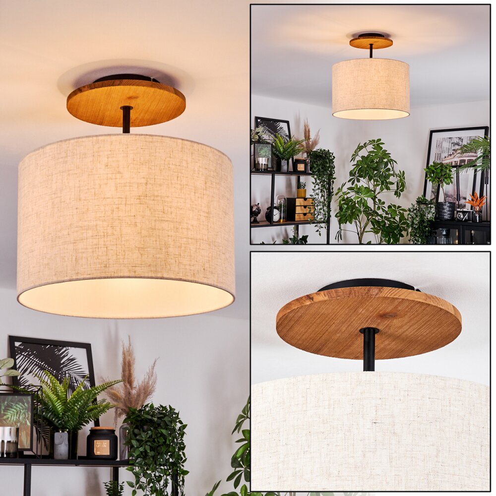 Bassagoda Deckenleuchte 35 cm Naturfarben, Schwarz, 1-flammig main product photo