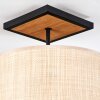 Sabadim Deckenleuchte 35 cm Naturfarben, Schwarz, 1-flammig