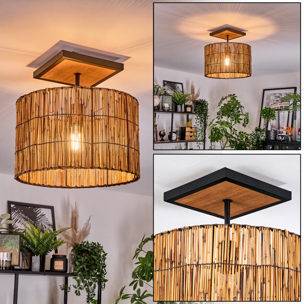 Cando Deckenleuchte 35 cm Naturfarben, Schwarz, 1-flammig main product photo