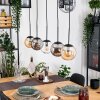 Gastor Hängeleuchte Glas 15 cm Bernsteinfarben, Klar, Rauchfarben, 5-flammig