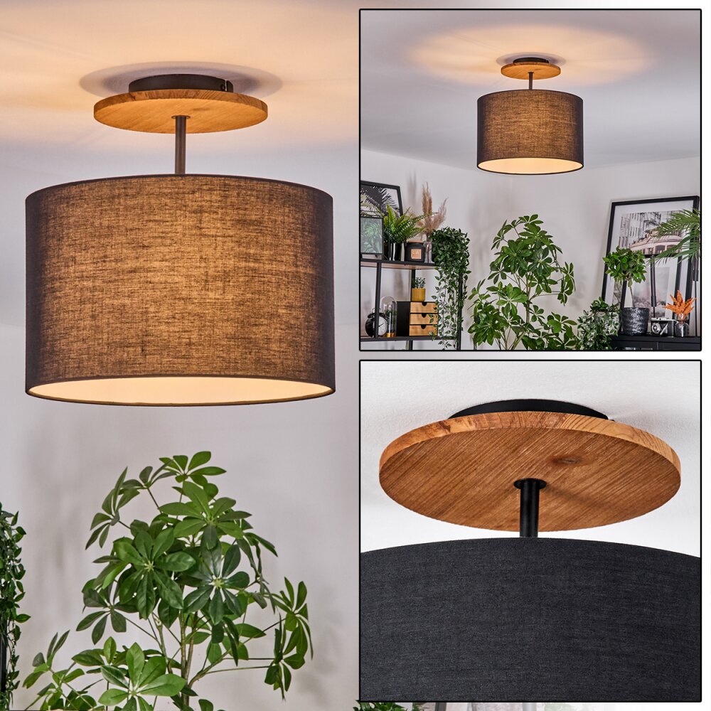 Bassagoda Deckenleuchte 35 cm Naturfarben, Schwarz, 1-flammig main product photo