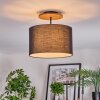 Bassagoda Deckenleuchte 35 cm Naturfarben, Schwarz, 1-flammig