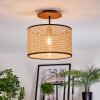 Ramila Deckenleuchte 35 cm Naturfarben, Schwarz, 1-flammig