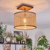 Ramila Deckenleuchte 35 cm Naturfarben, Schwarz, 1-flammig