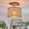 Ramila Deckenleuchte 35 cm Naturfarben, Schwarz, 1-flammig