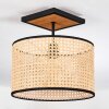 Ramila Deckenleuchte 35 cm Naturfarben, Schwarz, 1-flammig