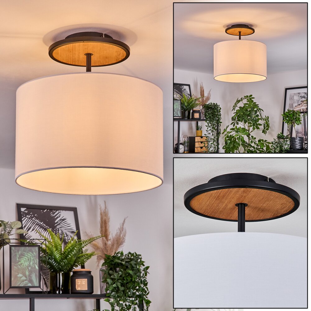 Bassagoda Deckenleuchte 35 cm Naturfarben, Schwarz, 1-flammig main product photo