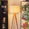 Flemming Stehleuchte 50 cm Naturfarben, Schwarz, 1-flammig