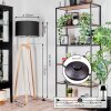 Flemming Stehleuchte 50 cm Naturfarben, Schwarz, 1-flammig