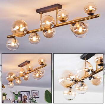 Chehalis Deckenleuchte Glas 10 cm, 12 cm, 15 cm Gold, Schwarz, 10-flammig