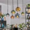 Koyoto Hängeleuchte Glas 15 cm, 20 cm Blau, Gold, Grün, Klar, Kupferfarben, 6-flammig
