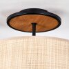 Sabadim Deckenleuchte 35 cm Naturfarben, Schwarz, 1-flammig