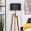 Flemming Stehleuchte 50 cm Naturfarben, Schwarz, 1-flammig