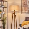 Flemming Stehleuchte 50 cm Naturfarben, Schwarz, 1-flammig