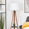 Flemming Stehleuchte 50 cm Naturfarben, Schwarz, 1-flammig