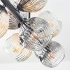 Ripoll Deckenleuchte Glas 15 cm Bernsteinfarben, Klar, Rauchfarben, 10-flammig