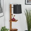 Venor Stehleuchte 28 cm Dunkelbraun, Naturfarben, Schwarz, 1-flammig