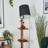 Venor Stehleuchte 28 cm Dunkelbraun, Naturfarben, Schwarz, 1-flammig