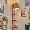 Venor Stehleuchte 28 cm Dunkelbraun, Naturfarben, Schwarz, 1-flammig