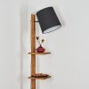 Venor Stehleuchte 28 cm Dunkelbraun, Naturfarben, Schwarz, 1-flammig