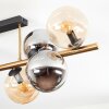 Gastor Deckenleuchte Glas 15 cm Gold, Schwarz, 8-flammig