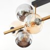 Gastor Deckenleuchte Glas 15 cm Gold, Schwarz, 8-flammig