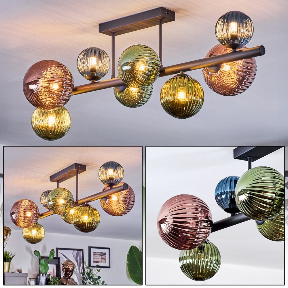 Chehalis Deckenleuchte 10 cm, 12 cm, 15 cm Blau, Grün, Kupferfarben, 8-flammig main product photo