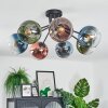 Koyoto Deckenleuchte Glas 15 cm Blau, Grün, Klar, Kupferfarben, 7-flammig