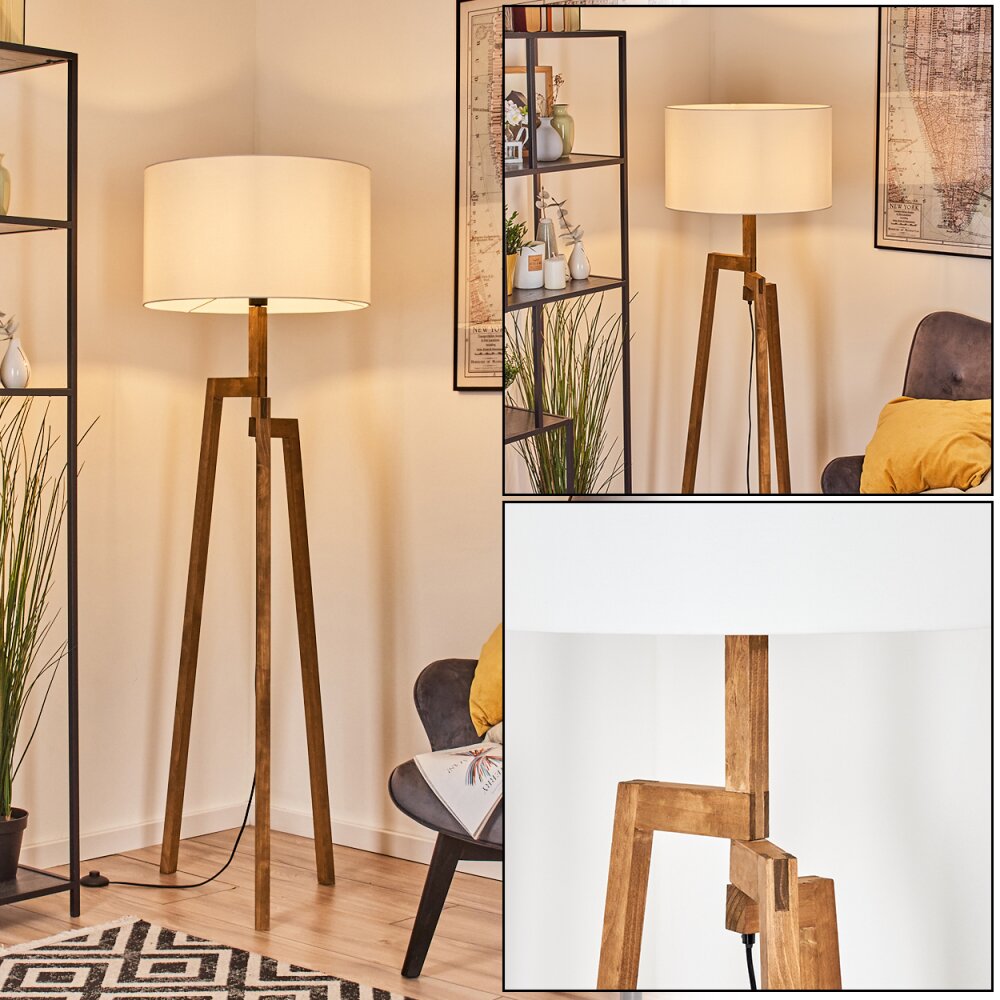 Flemming Stehleuchte 50 cm Naturfarben, Schwarz, 1-flammig main product photo