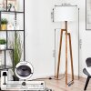 Flemming Stehleuchte 50 cm Naturfarben, Schwarz, 1-flammig