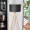 Flemming Stehleuchte 50 cm Naturfarben, Schwarz, 1-flammig
