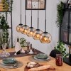 Koyoto Pendelleuchte Glas 15 cm Naturfarben, Schwarz, 5-flammig