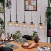 Koyoto Pendelleuchte Glas 15 cm Naturfarben, Schwarz, 5-flammig
