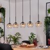 Koyoto Pendelleuchte Glas 15 cm Naturfarben, Schwarz, 5-flammig