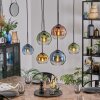 Koyoto Hängeleuchte Glas 15 cm, 20 cm Blau, Gold, Grün, Klar, Kupferfarben, 6-flammig