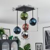 Gastor Deckenleuchte Glas 15 cm Blau, Chrom, Grün, Kupferfarben, Rauchfarben, 5-flammig