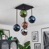 Gastor Deckenleuchte Glas 15 cm Blau, Chrom, Grün, Kupferfarben, Rauchfarben, 5-flammig