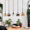 Koyoto Pendelleuchte Glas 15 cm Naturfarben, Schwarz, 5-flammig