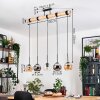 Koyoto Pendelleuchte Glas 15 cm Naturfarben, Schwarz, 5-flammig
